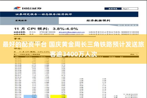 最好的配资平台 国庆黄金周长三角铁路预计发送旅客逾3400万人次