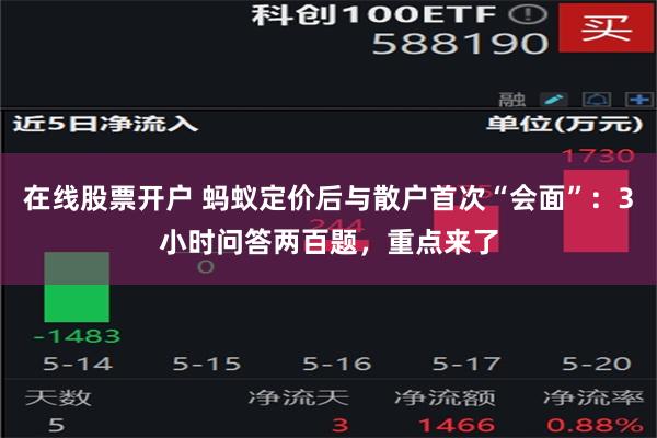 在线股票开户 蚂蚁定价后与散户首次“会面”：3小时问答两百题，重点来了