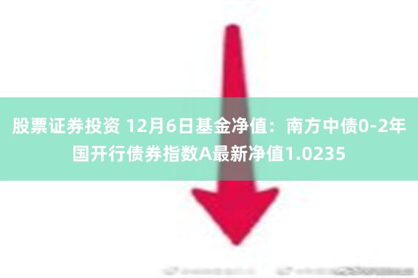 股票证券投资 12月6日基金净值：南方中债0-2年国开行债券指数A最新净值1.0235